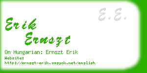 erik ernszt business card